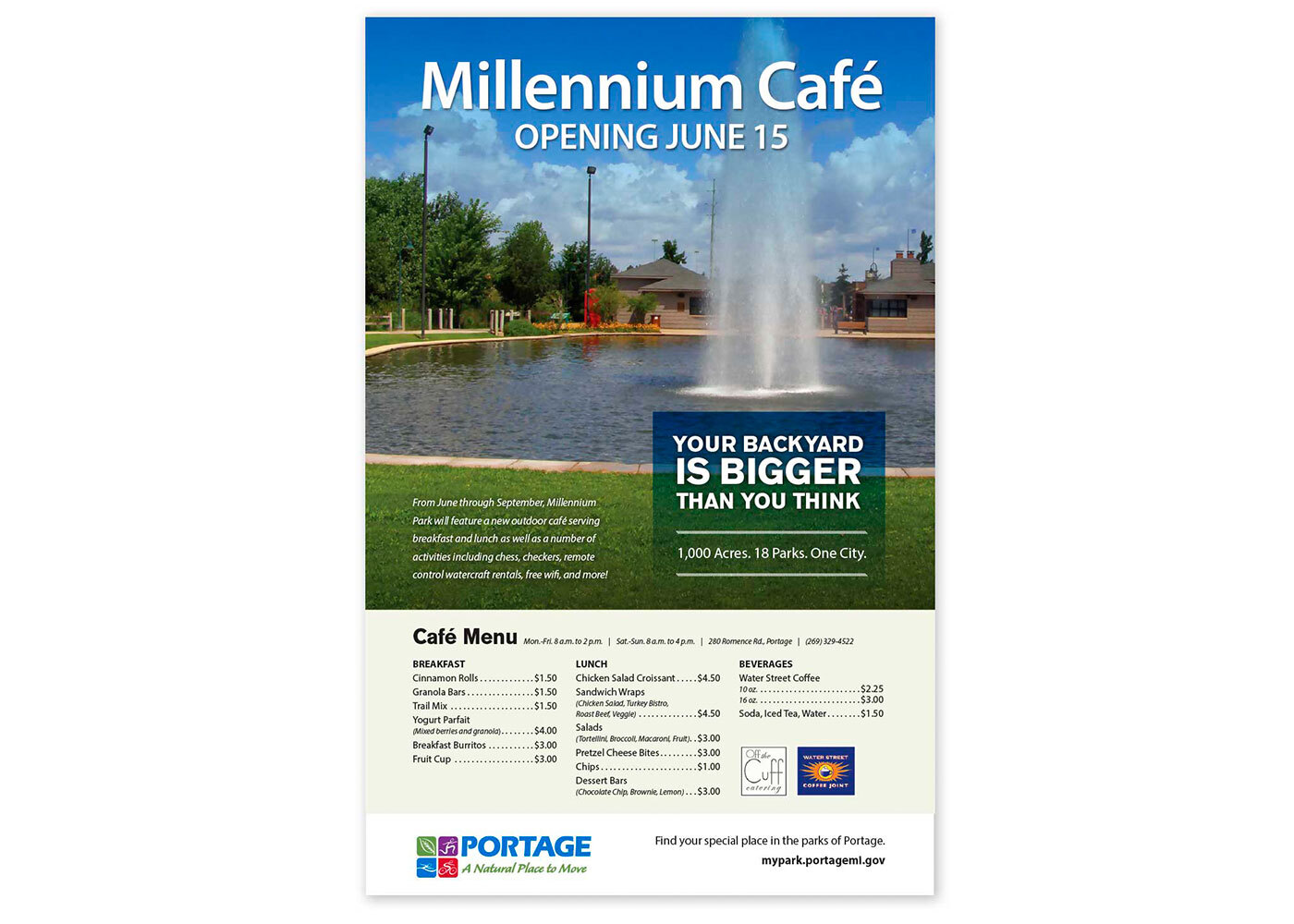 City of Portage Millennium Park poster