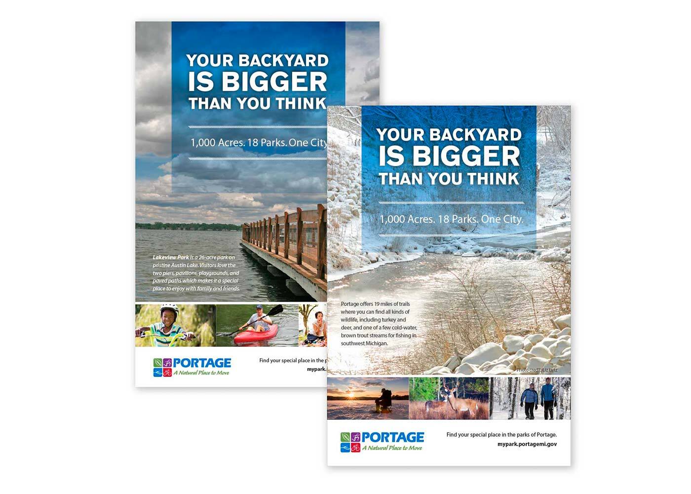 City of Portage Parks print ads
