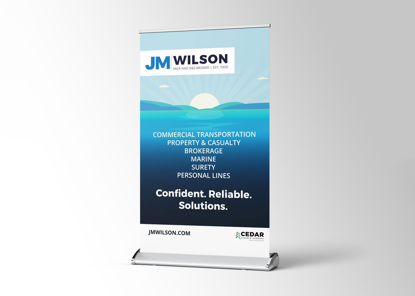 JM Wilson Tabletop Banner