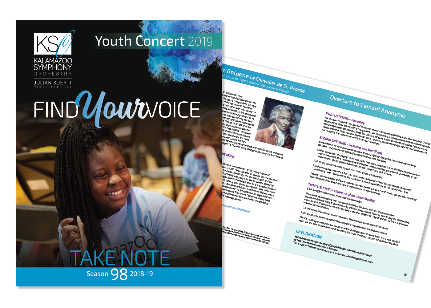 Kalamazoo Symphony Orchestra youth booklet