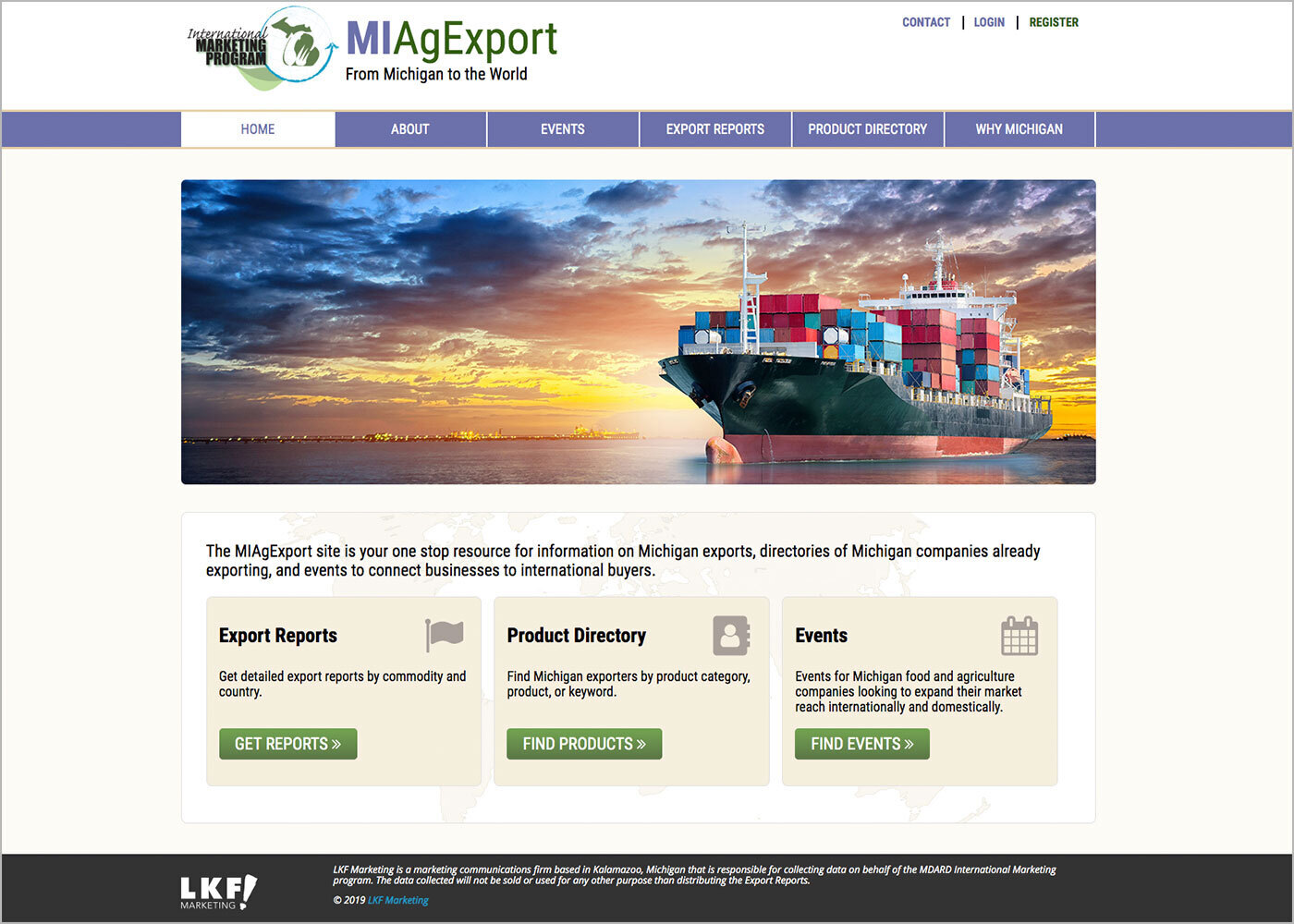 MDARD MIAgExport website