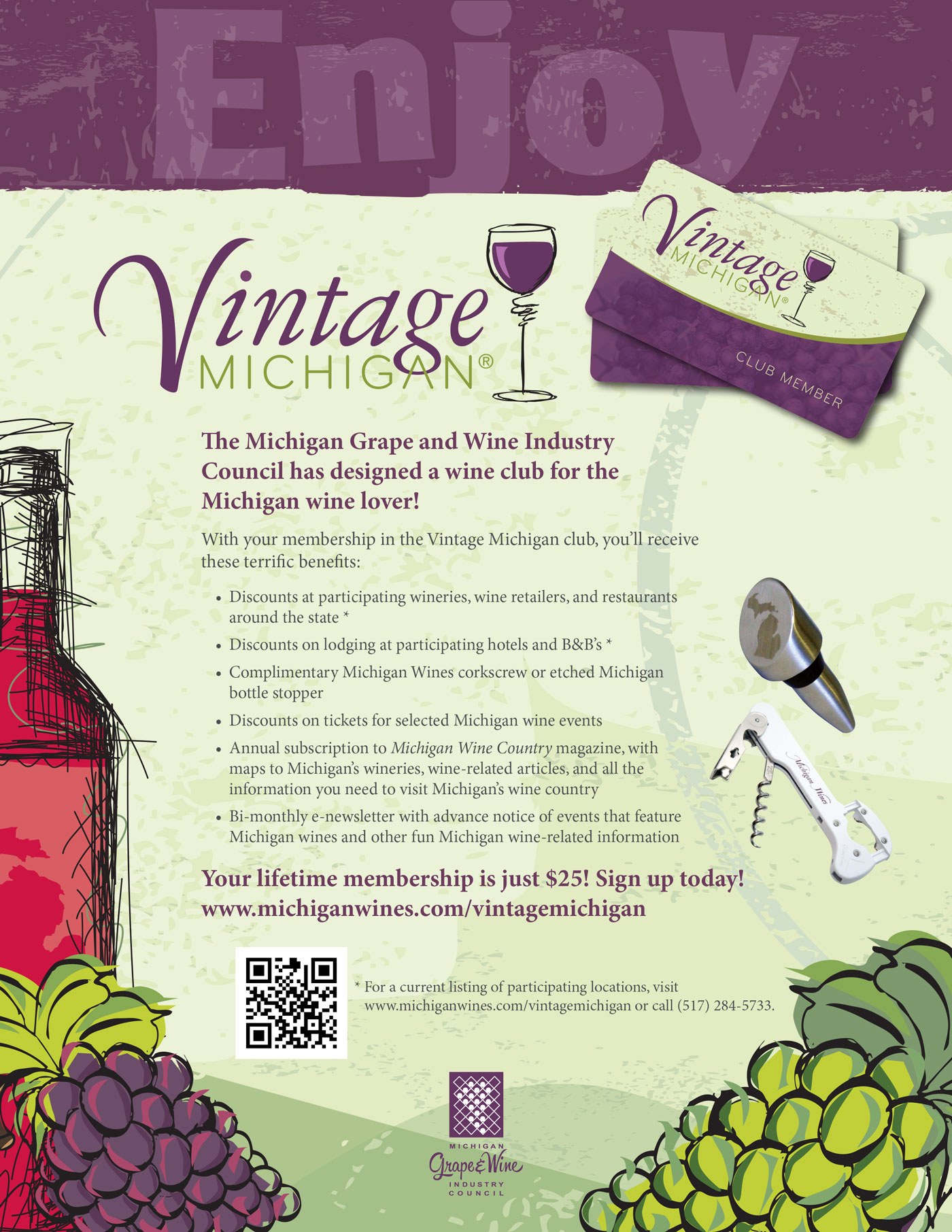 MDARD Michigan Wines poster