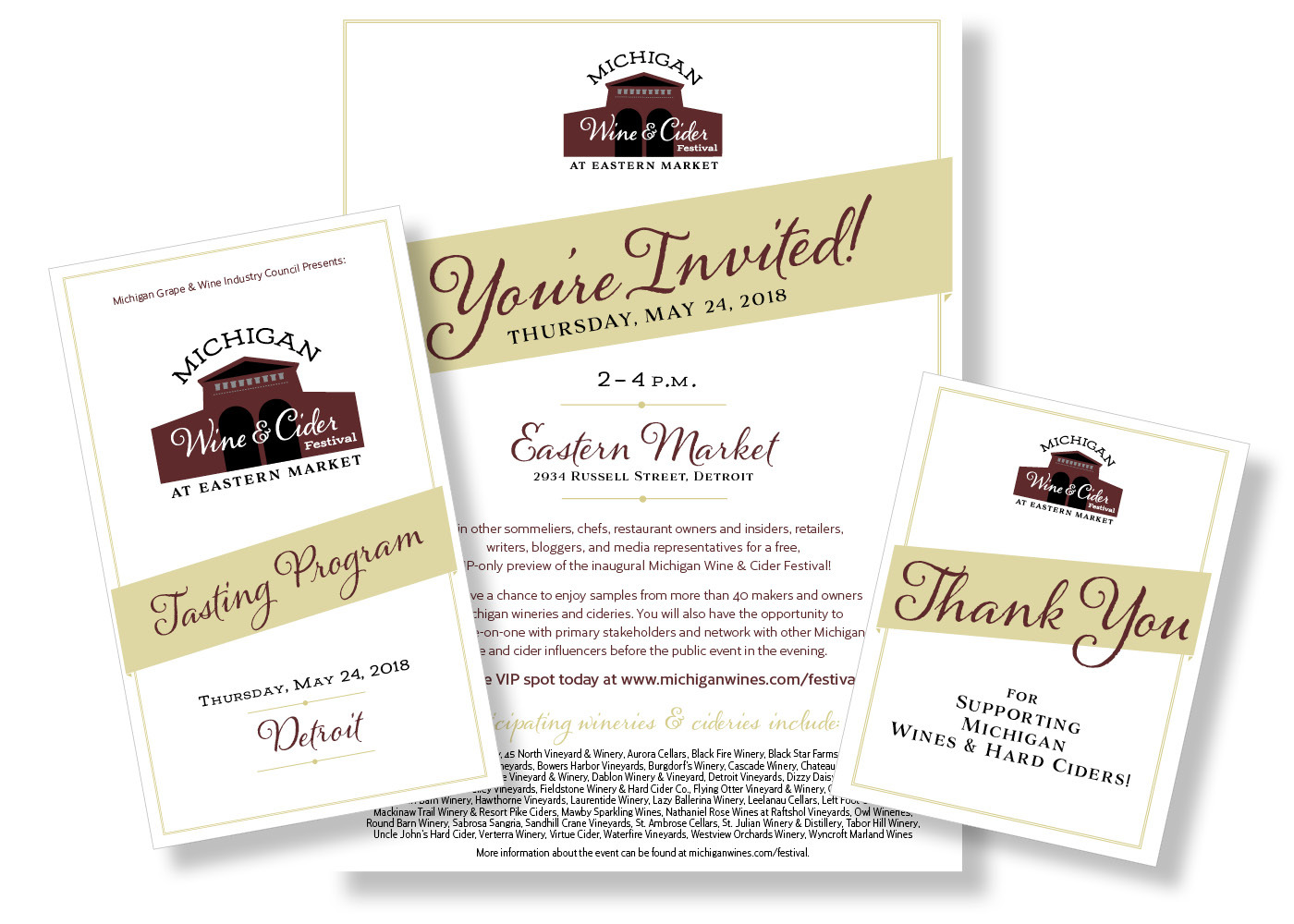 MDARD Michigan Wines Wine & Cider Festival Materials