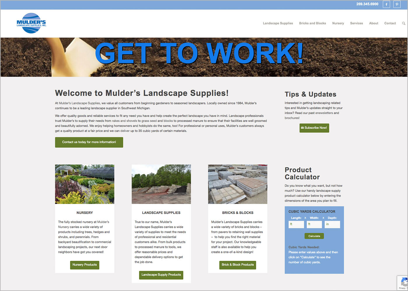 Mulder's Landscape Supplies website