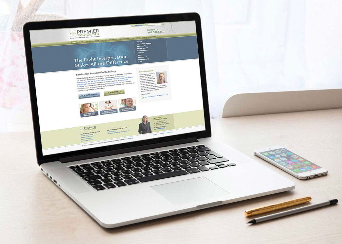 Premier Radiology website