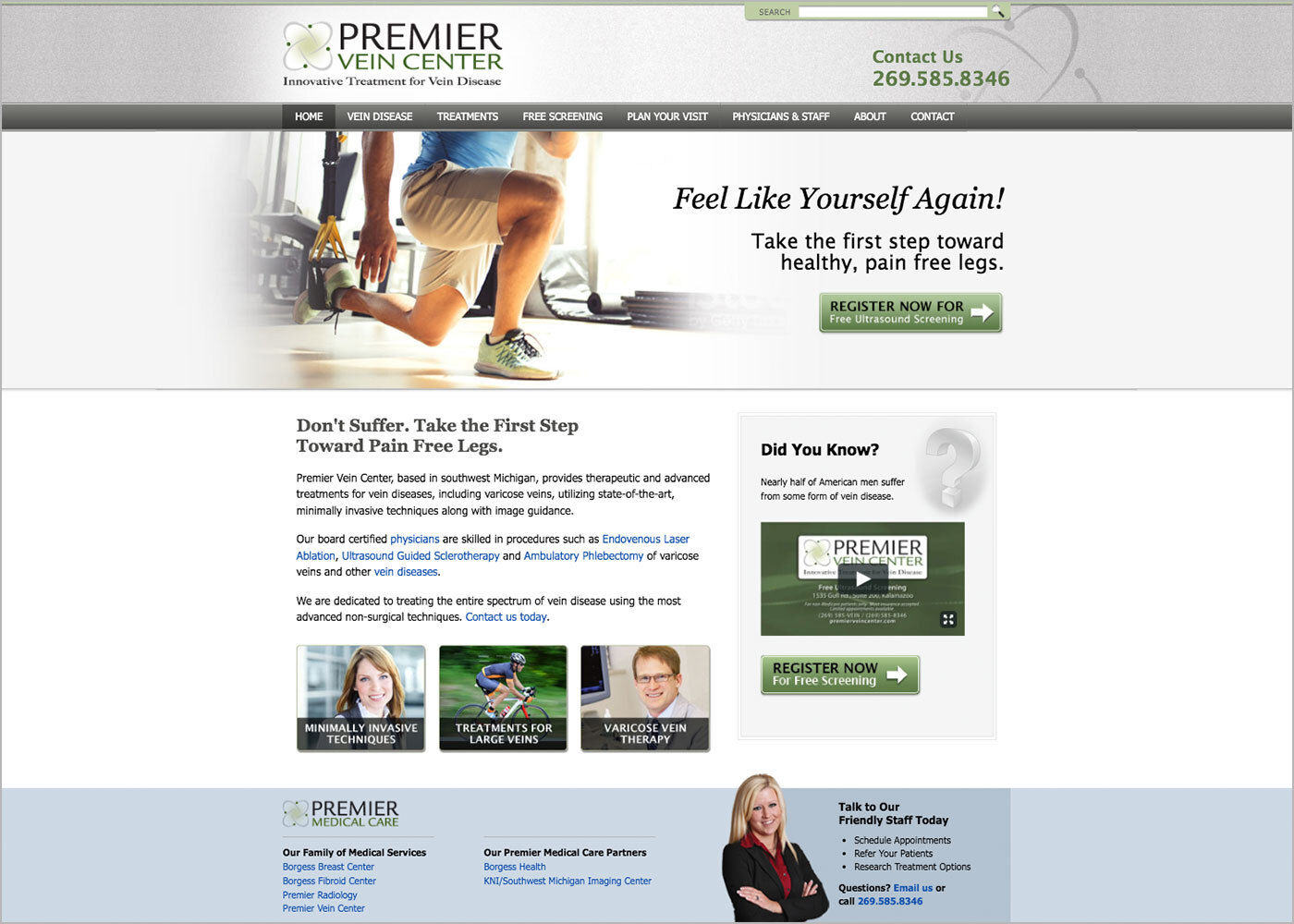 Premier Vein website