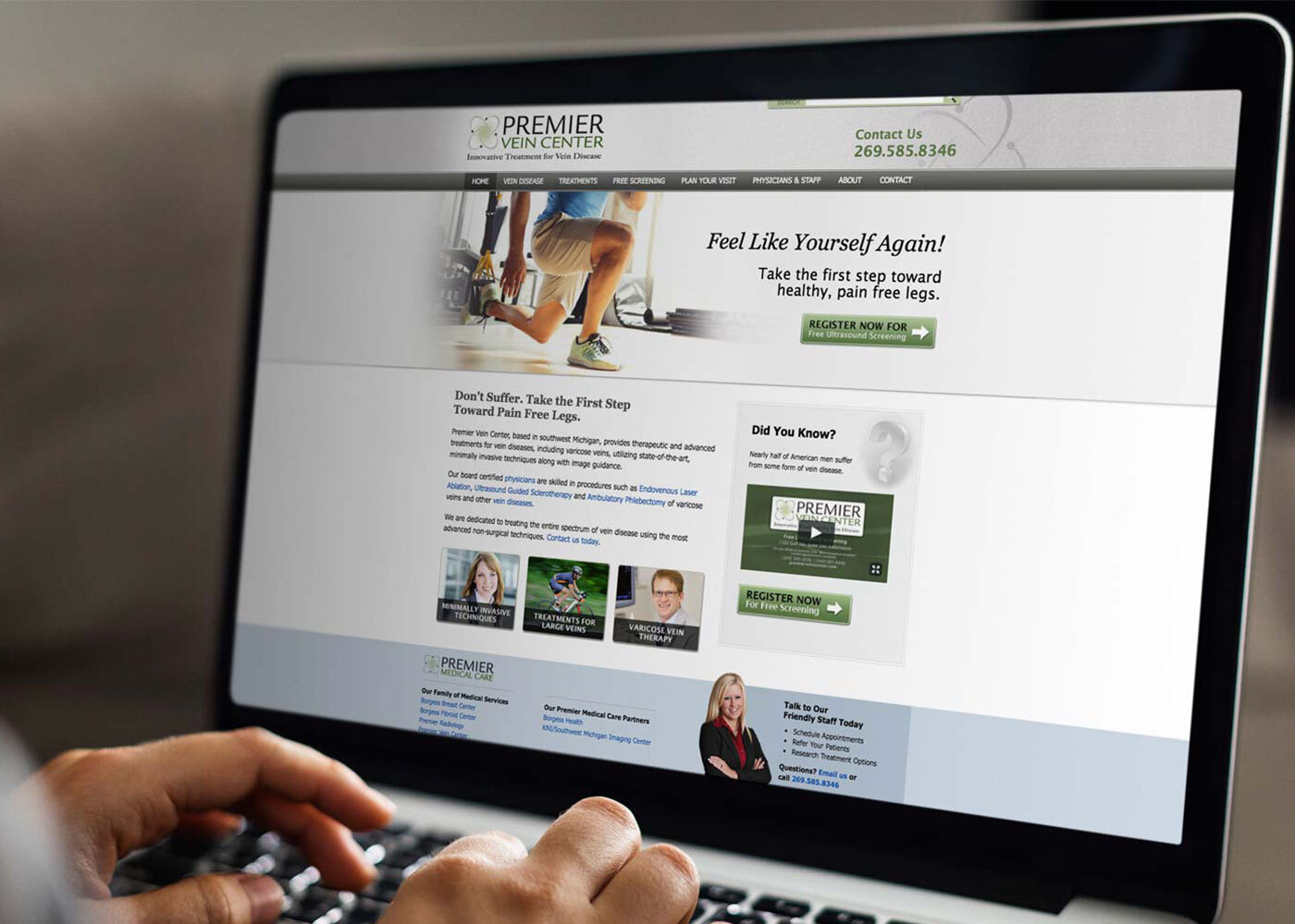 Premier Vein Center website