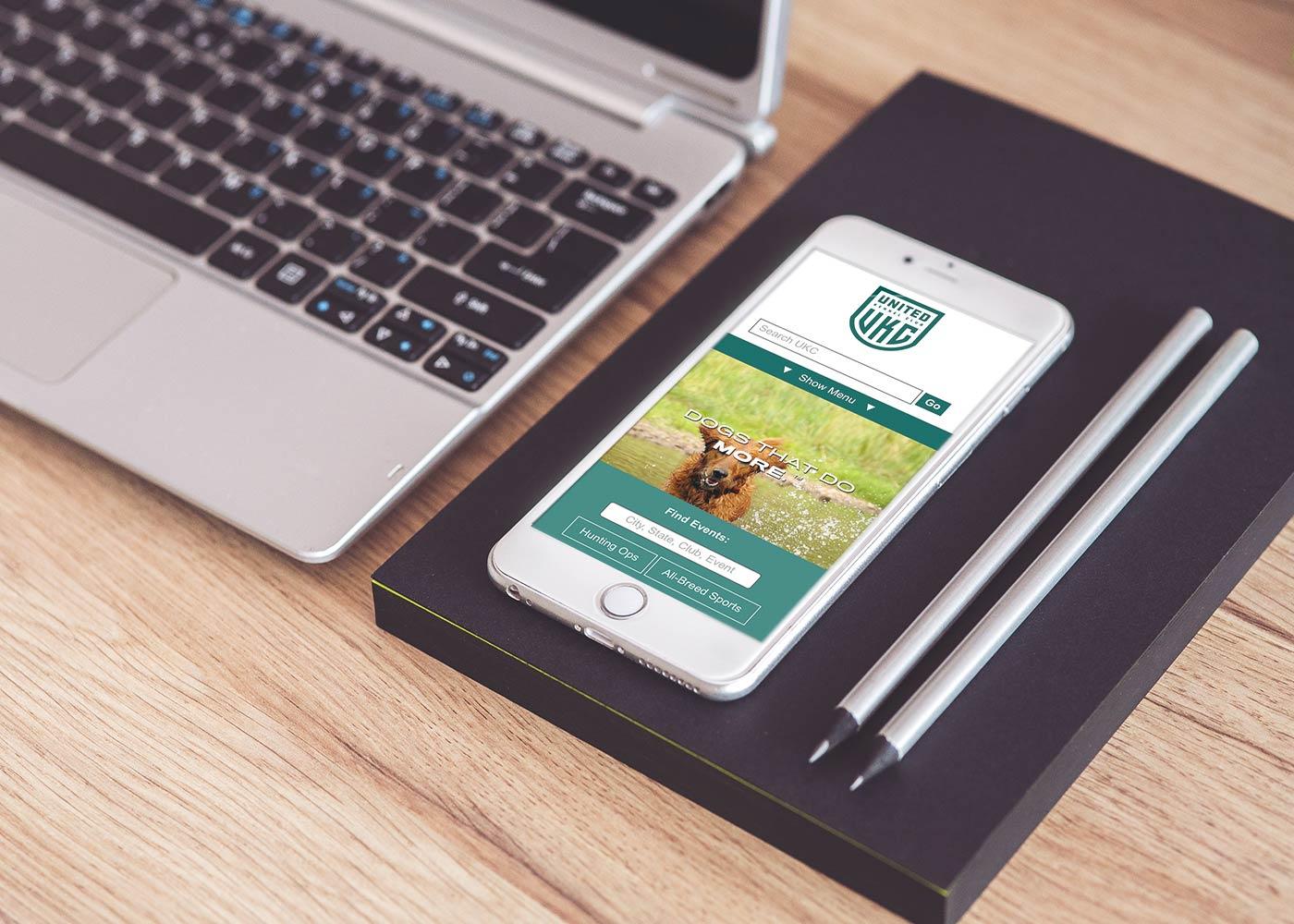 UKC website on iphone