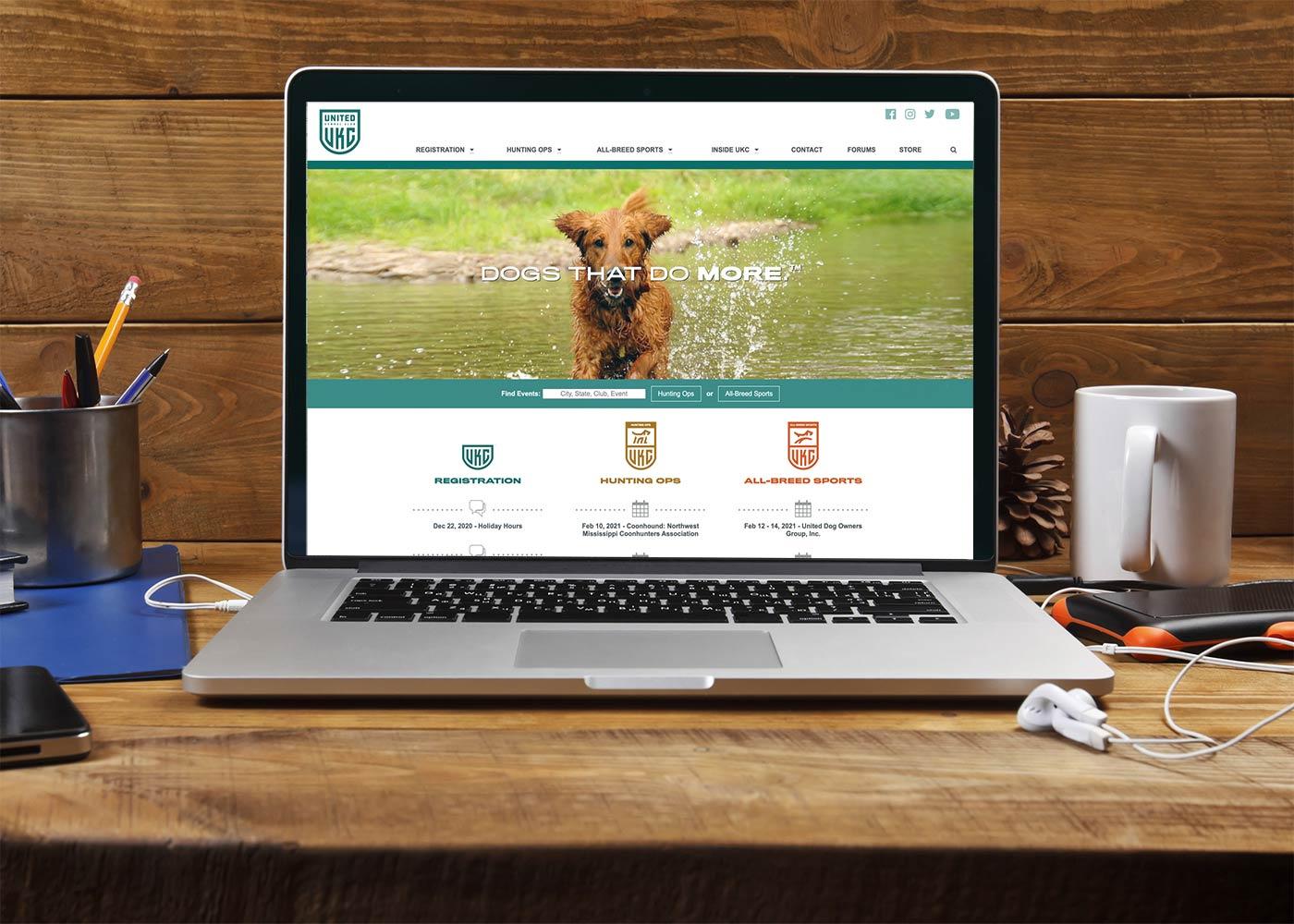 UKC website on MacBook